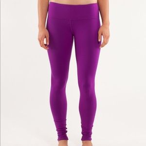 REVERSIBLE lulu lemon wunder under leggings purple